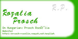 rozalia prosch business card